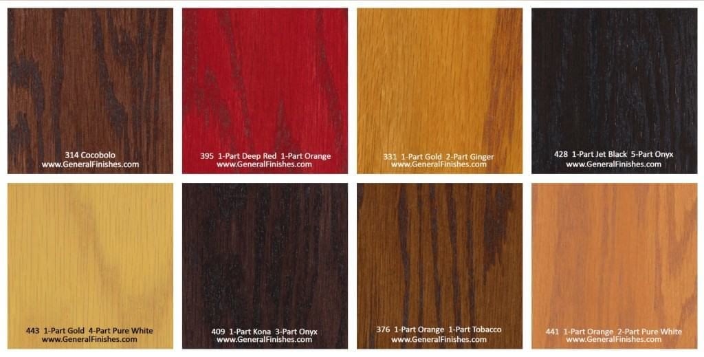 Bona Fast Dry Stain Color Chart